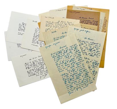 JULIEN GRACQ
13 letters and 6 cards, autograph...
