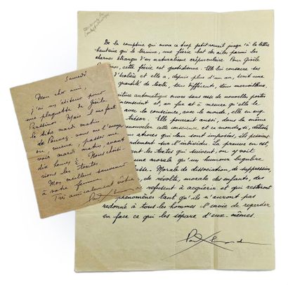 PAUL ÉLUARD
Autograph manuscript signed....