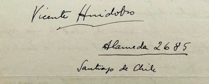 Vincente HUIDOBRO
2 autograph letters signed...