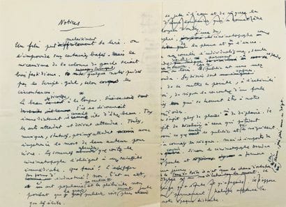 JEAN COCTEAU
Autograph manuscript, 