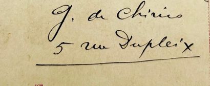 GIORGIO DE CHIRICO
2 autograph letters signed...
