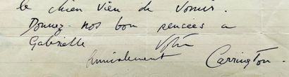 Leonora Carrington
3 autograph letters signed...