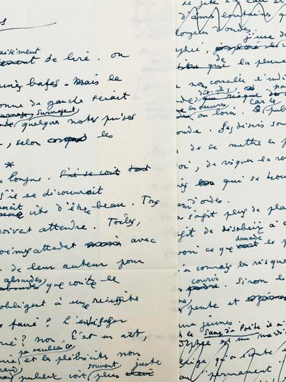 JEAN COCTEAU
Autograph manuscript, 