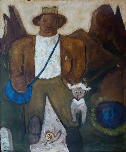 CARRESSE Pierre
Celui qui part / Oil on wood...