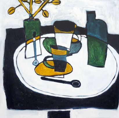 PARIS Sandra
At the café / Mixed media on...