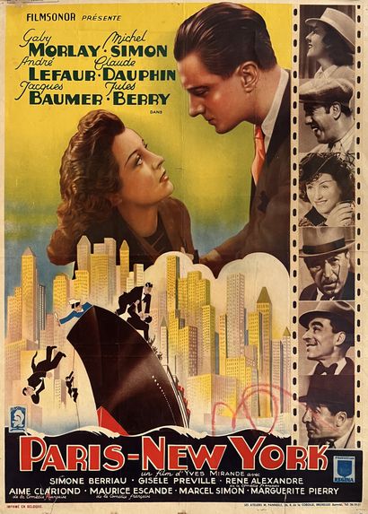PARIS - NEW-YORK Yves Mirande. 1939.
60 x...