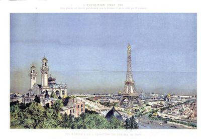 Vue Générale de L'Exposition de 1889 Aff....