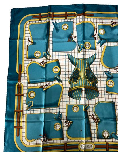 Hermès Paris. Camails. Silk scarf 90x90cm...