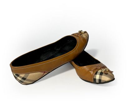 Burberry. Brown leather ballerinas T38.5...