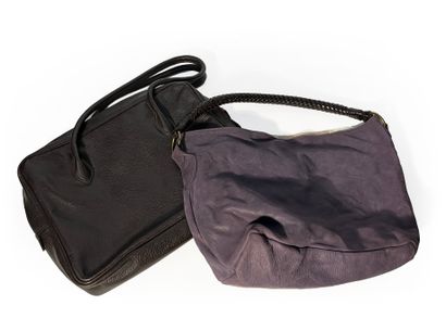 Longchamp. Gray fabric bag. We joined a leather...