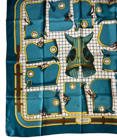 Hermès Paris. Camails. Silk scarf 90x90cm...
