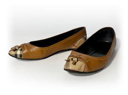 Burberry. Brown leather ballerinas T38.5...