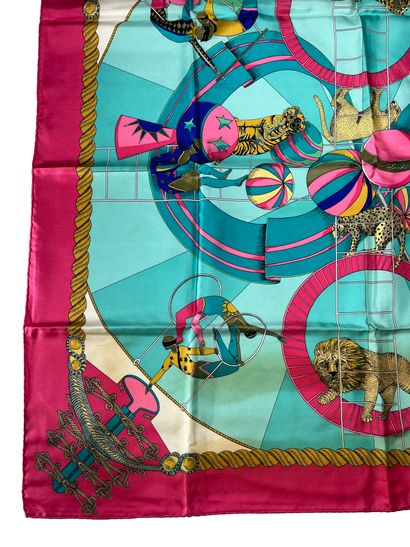 Hermès Paris. Circus. Silk scarf. 90x90cm...
