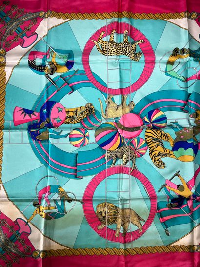 Hermès Paris. Circus. Silk scarf. 90x90cm...
