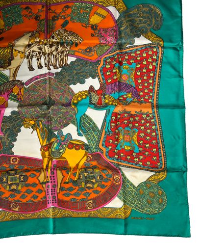 Hermès Paris. Art of the Steppes. Silk scarf...