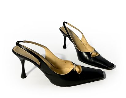 Sergio Rossi. Black leather pumps T38.5 in...