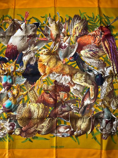 Hermès Paris. Hunting. Silk scarf signed...