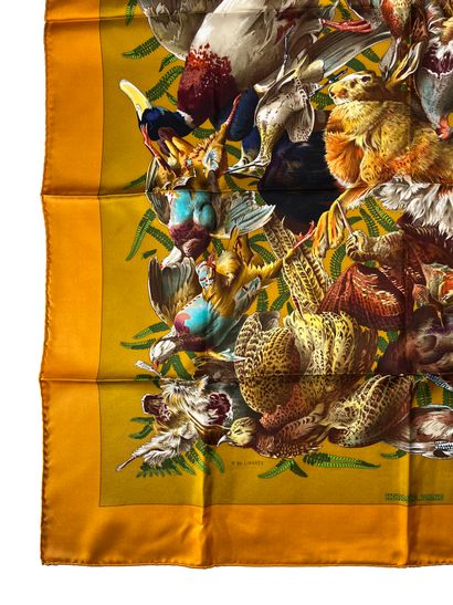 Hermès Paris. Hunting. Silk scarf signed...