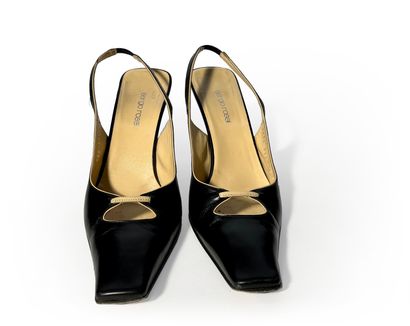 Sergio Rossi. Black leather pumps T38.5 in...