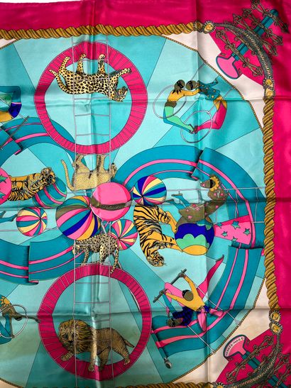 Hermès Paris. Circus. Silk scarf. 90x90cm...