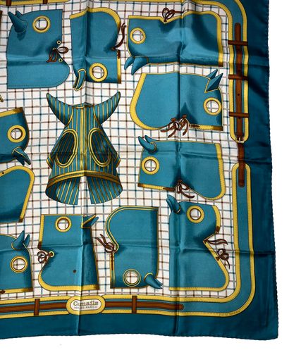 Hermès Paris. Camails. Silk scarf 90x90cm...