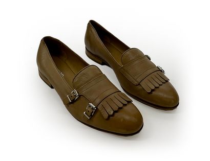 Renouard. Derbies in beige leather S39 (wear,...