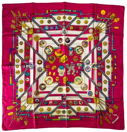 Hermès Paris. Small hands. Silk scarf 90x90...