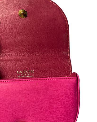 Lanvin. Pink leather clutch (small stain...