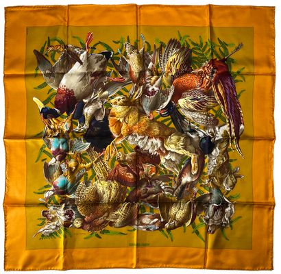 Hermès Paris. Hunting. Silk scarf signed...