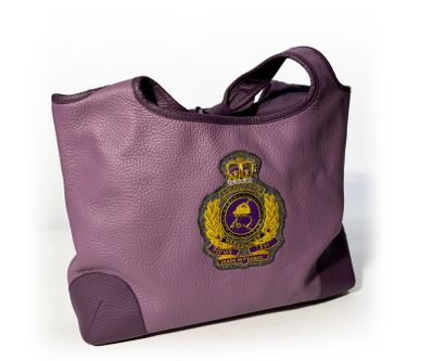 Renouard; Purple leather bag