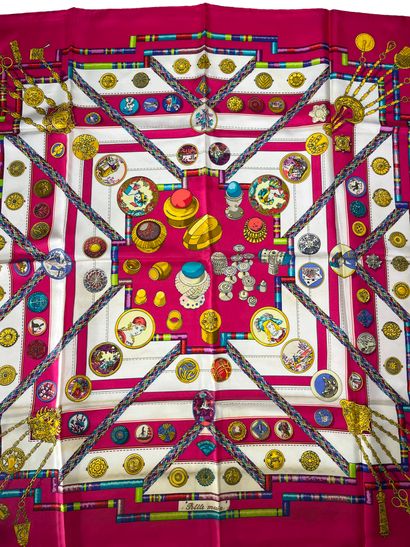 Hermès Paris. Small hands. Silk scarf 90x90...