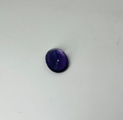 大椭圆形紫水晶，重19.54克拉