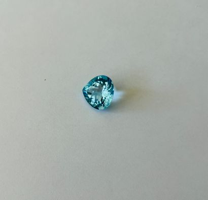 梨形切割的蓝色托帕石，重11.11克拉 - 可能出处为巴西 尺寸：14.19 x...