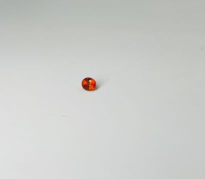重达1.70克拉的美丽的椭圆形橙色斯贝赛特石榴石