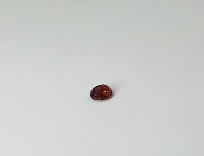 椭圆形切割的橙色蓝宝石，重达1.20克拉（内含物）