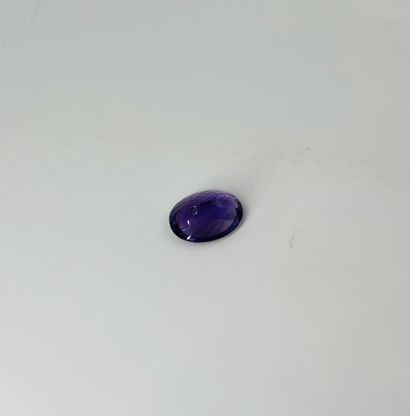 大椭圆形紫水晶，重19.54克拉