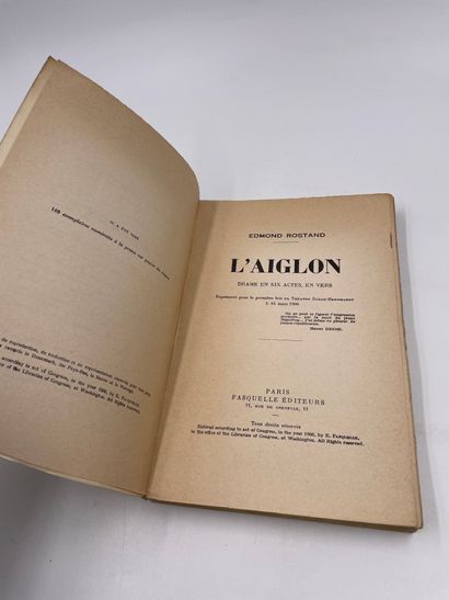 1卷：《L'Aiglon》（六幕戏剧，诗篇），埃德蒙-罗斯坦，Fasquelle...