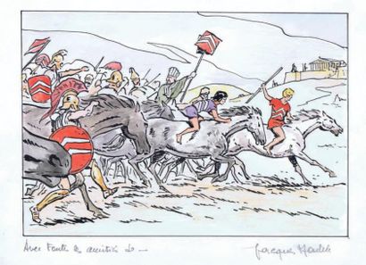 MARTIN Jacques
«Alix aux Chevrons». Encre...