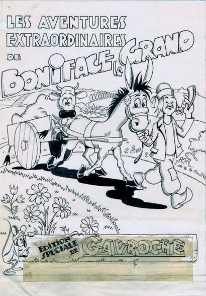CRAVERI
«Boniface le Grand». Encre de Chine...