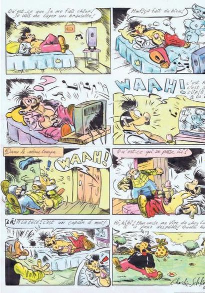 SCHLINGO Charlie
«Plaisir Bucolique». 2 planches...