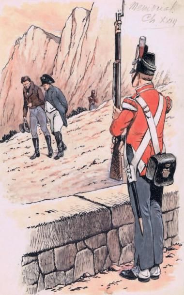 GIFFEY. René
«Napoléon». Gouache couleurs...