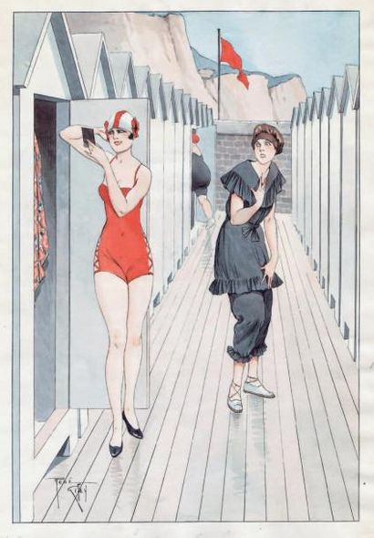 GIFFEY. René
«Aux Bains de Mer. Les deux...