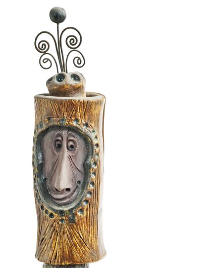 Raphaël GIARUSSO (1925-1986)
Large warrior
Polychrome...