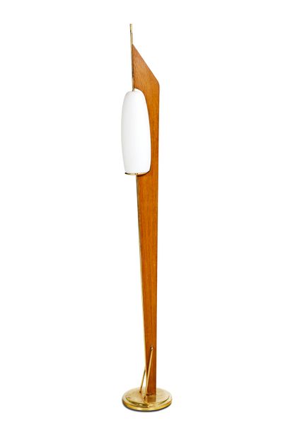 ARLUS, attribué à
Floor lamp in teak, brass...