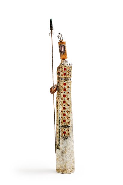 Raphaël GIARUSSO (1925-1986)
Large warrior
Polychrome...