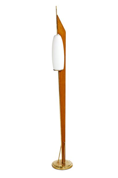 ARLUS, attribué à
Floor lamp in teak, brass...