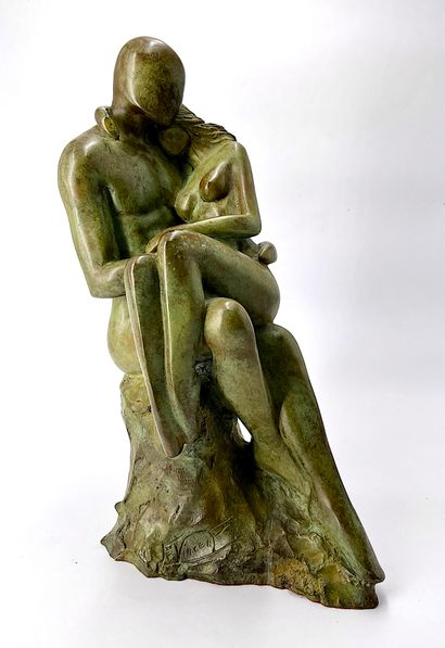 VINCENT Frédéric
Couple / Bronze with brown-green...