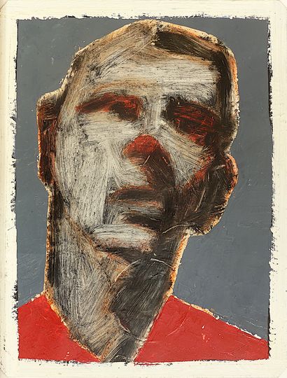 SANKARÉ Jean-Charles
Untitled / Oil on heavy...