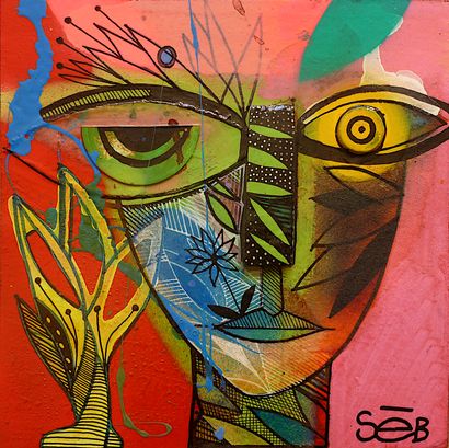 SEB
Kanha / Mixed media and collage on white...