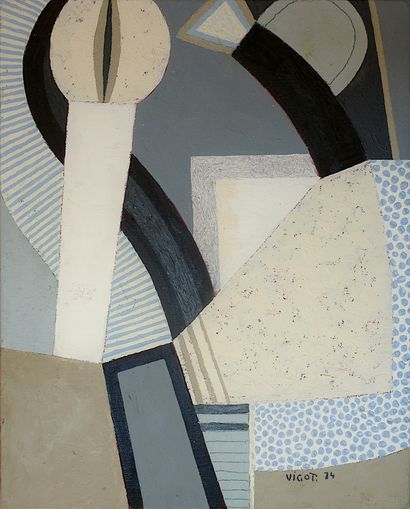 VIGOT Jacques (1948-2018)
Encounter / Oil...